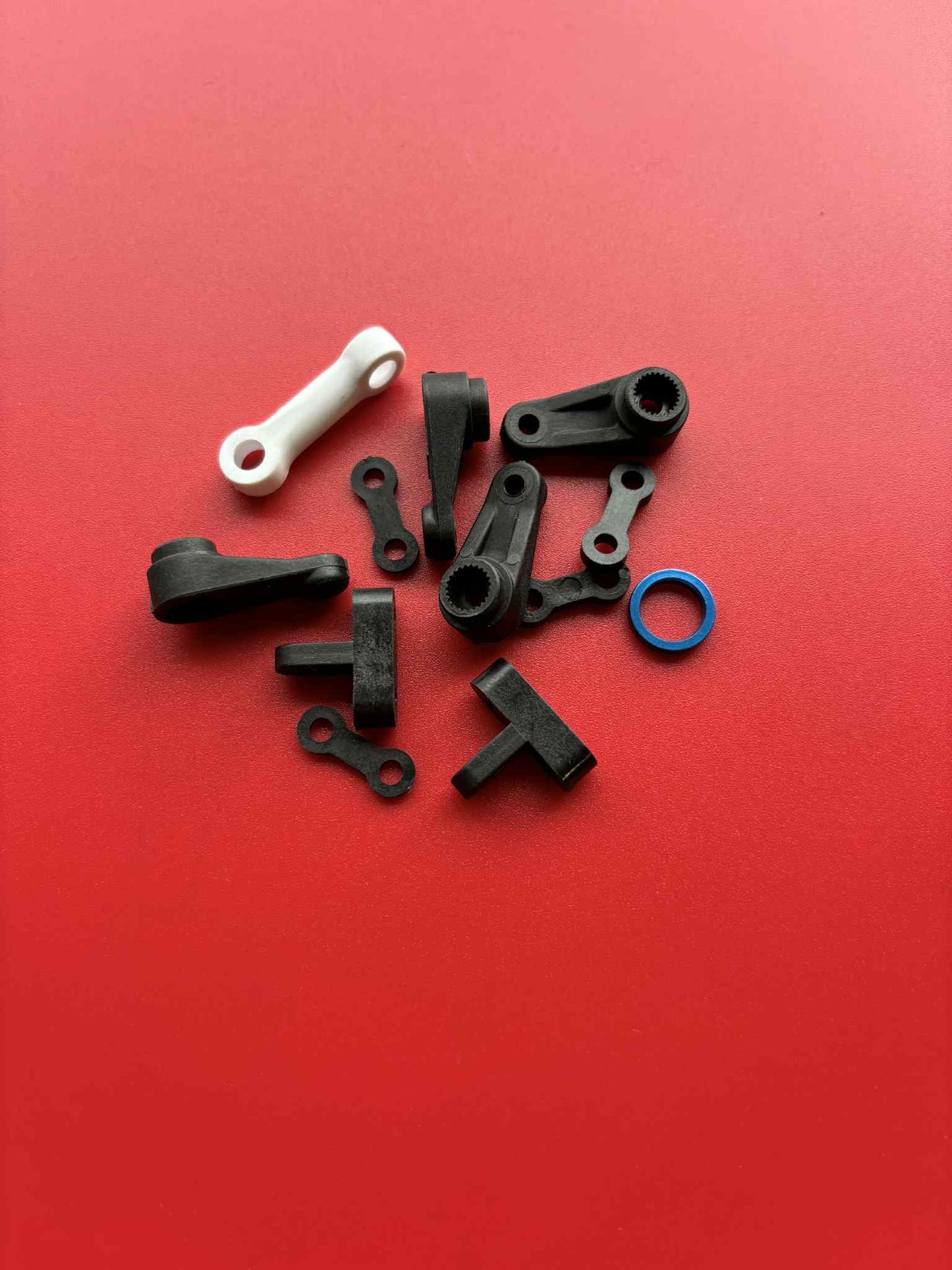 B-Five Servo Arms & Fitting Spacer Kit White Arm Will Fit RC10B5