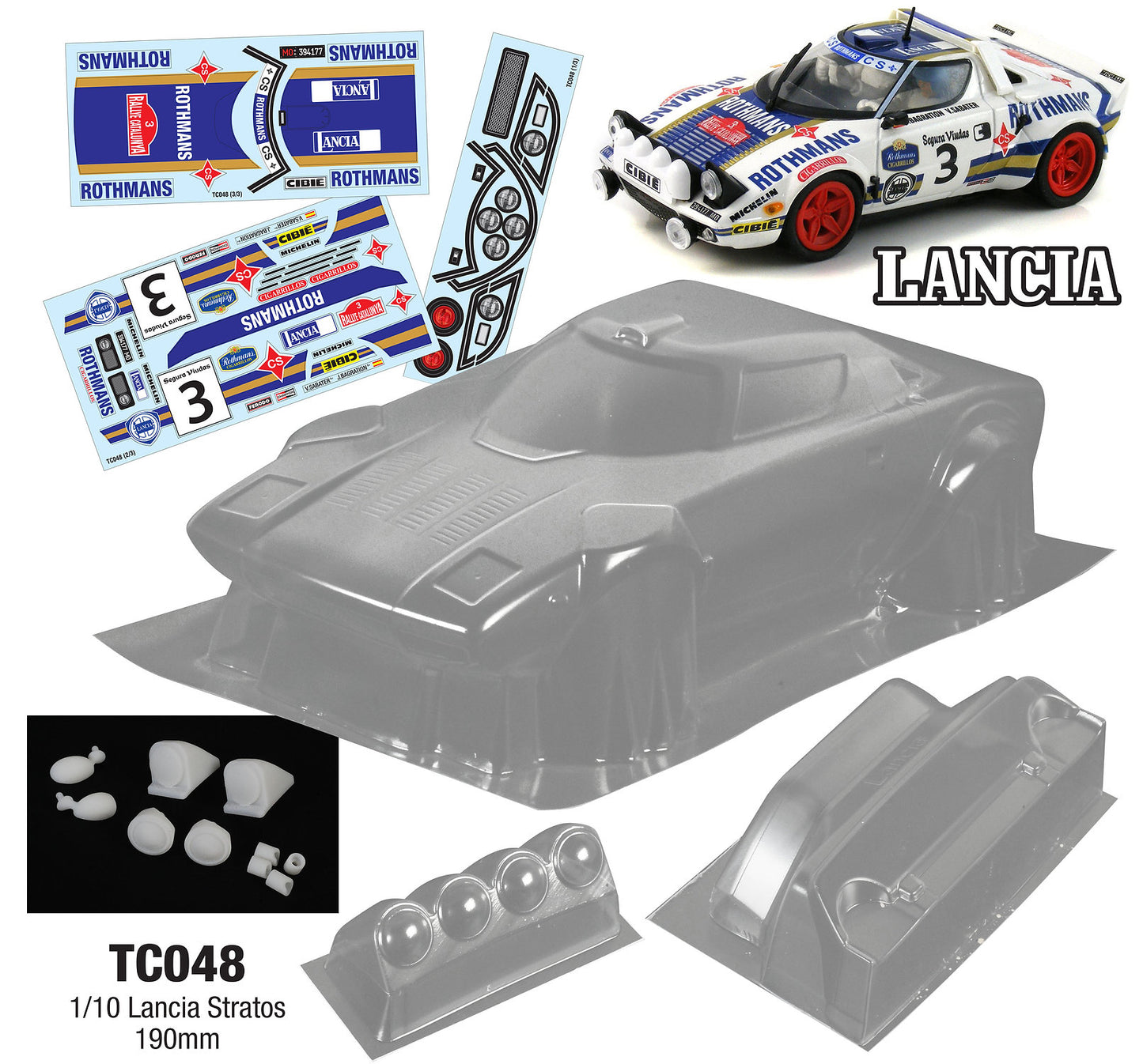 1/10 Lancia Stratos, 190mm