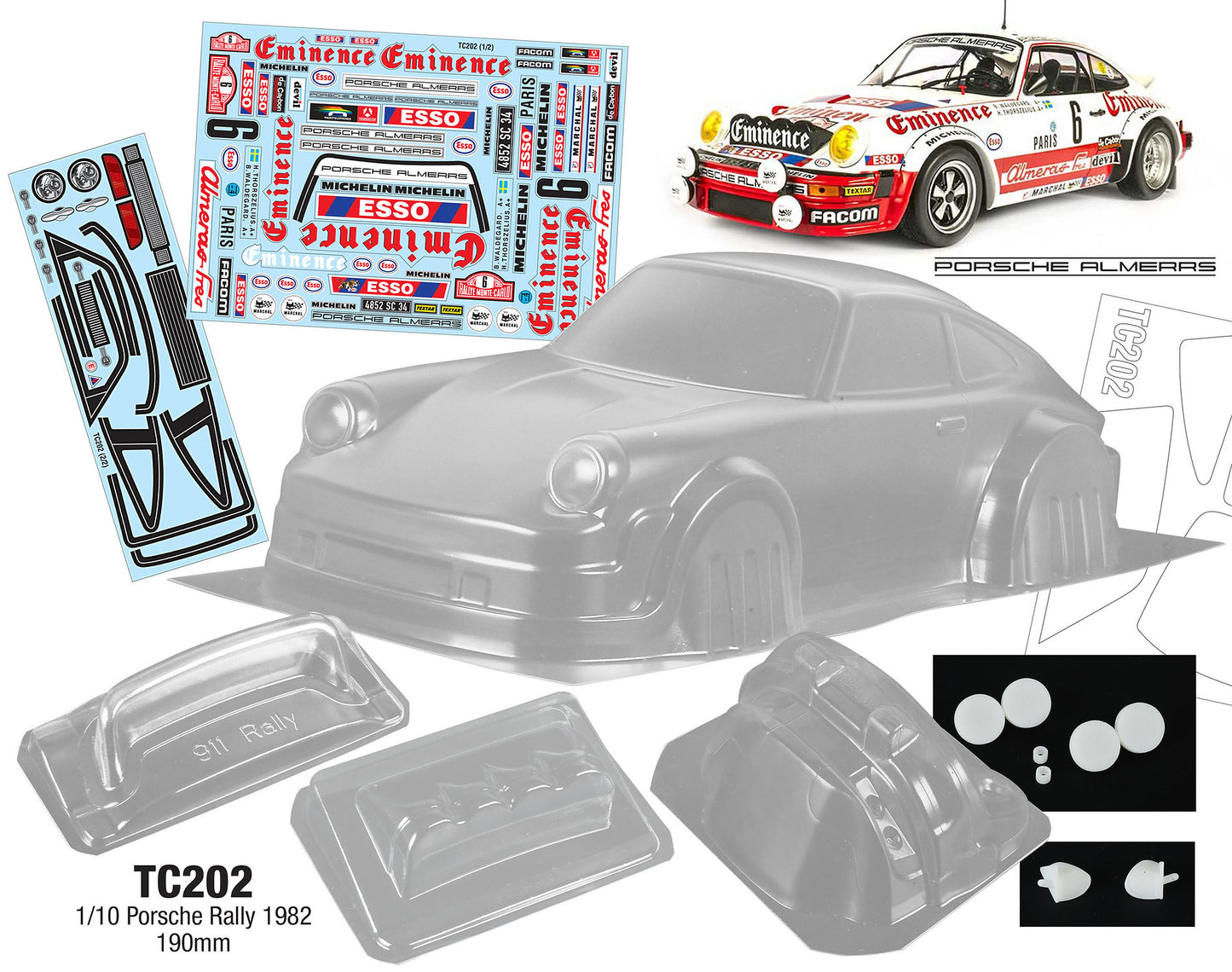 1/10 Porsche Rally 1982, 190mm