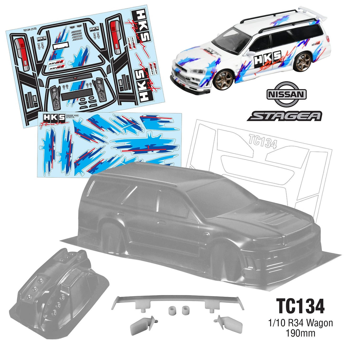 1/10 R34 Wagon (190mm) HKS