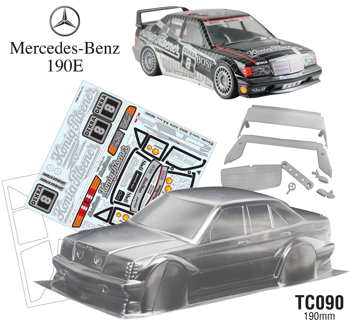 1/10 Benz 190E Konig-Pilsener