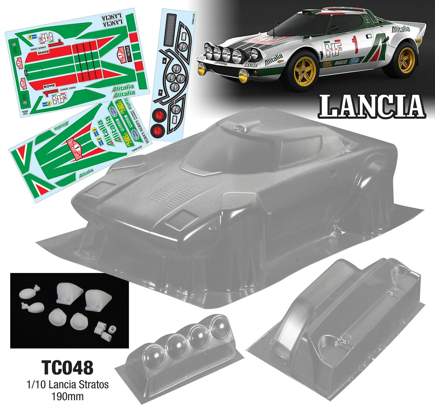 1/10 Lancia Stratos, 190mm