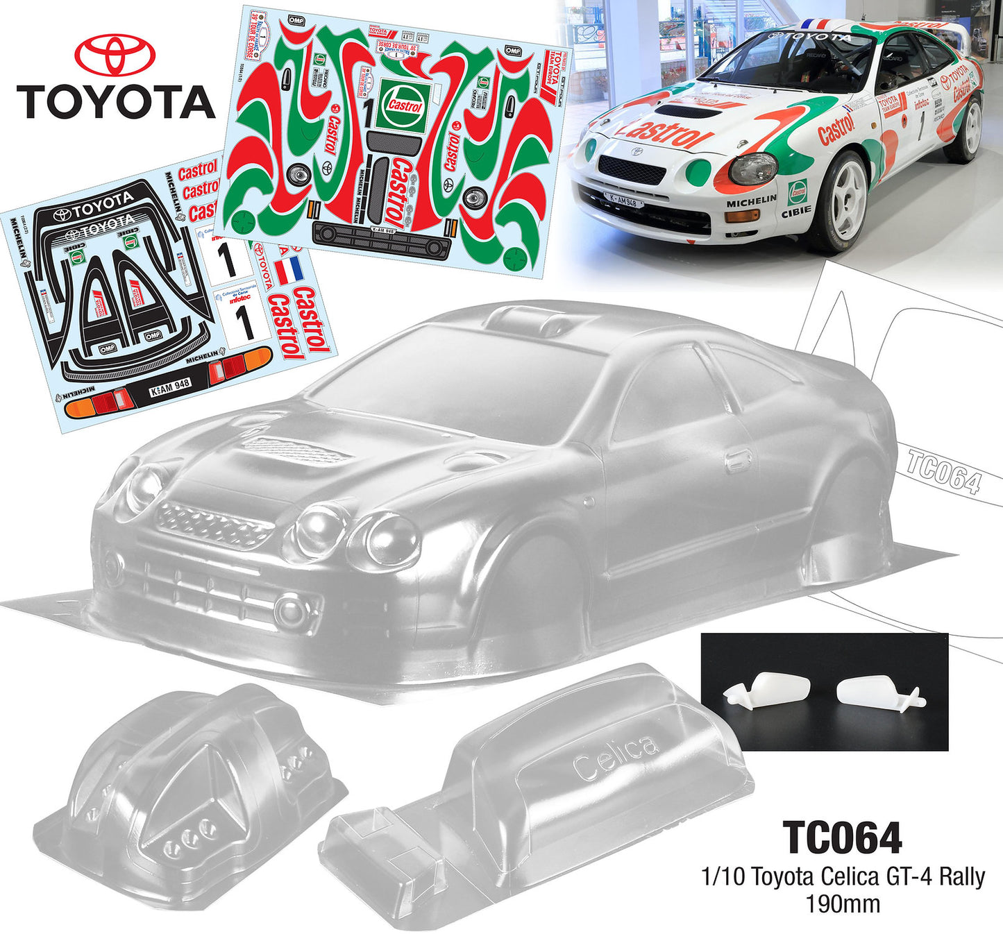1/10 Toyota Celica GT-4 Rally, 190mm