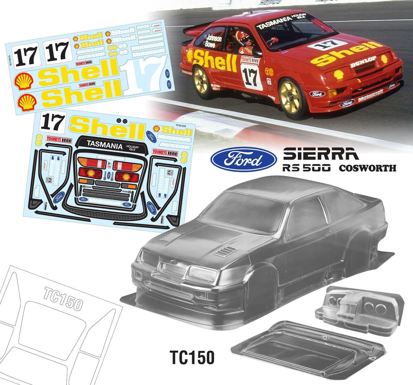 1/10 Ford Sierra RS500 Shell