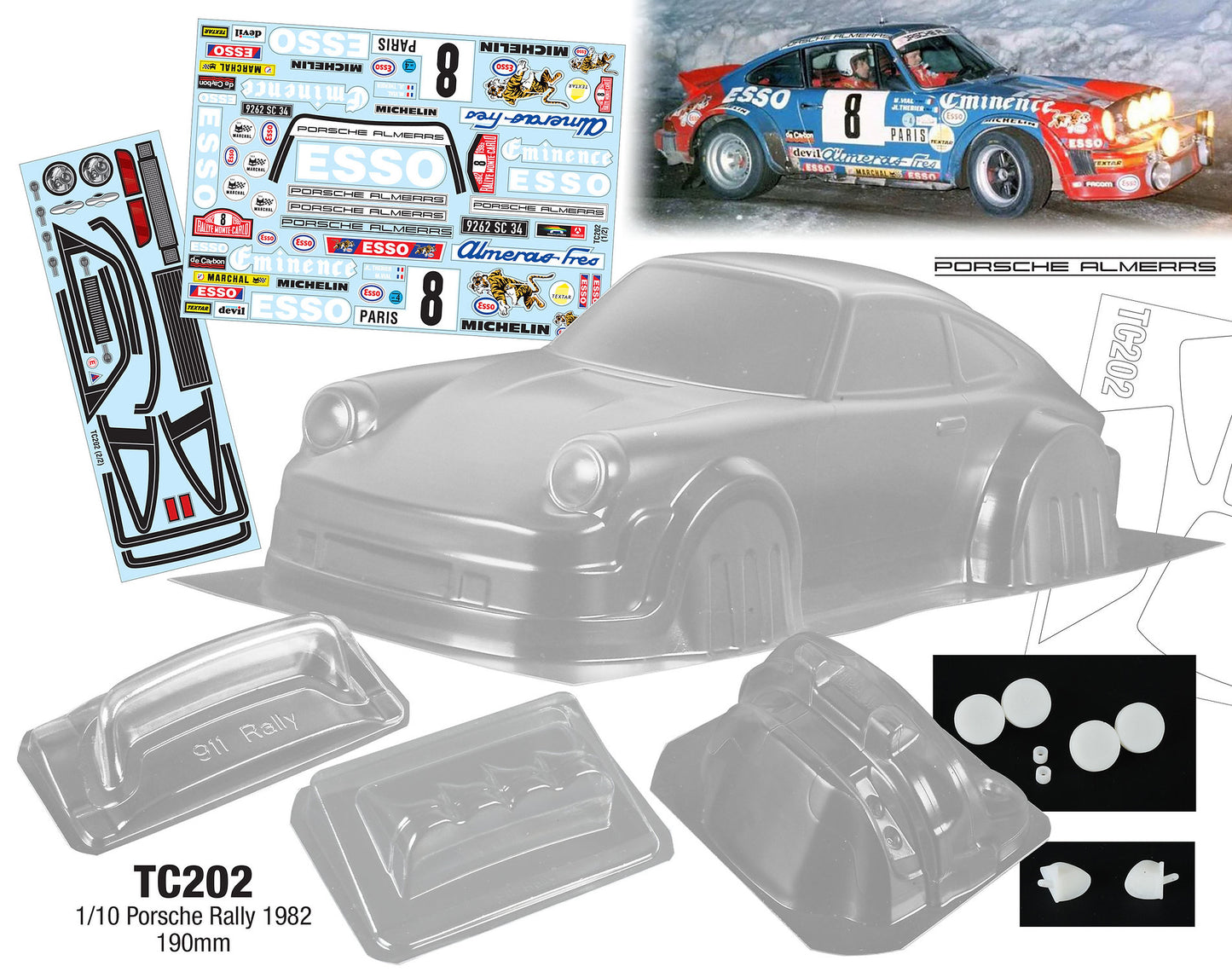 1/10 Porsche Rally 1982, 190mm