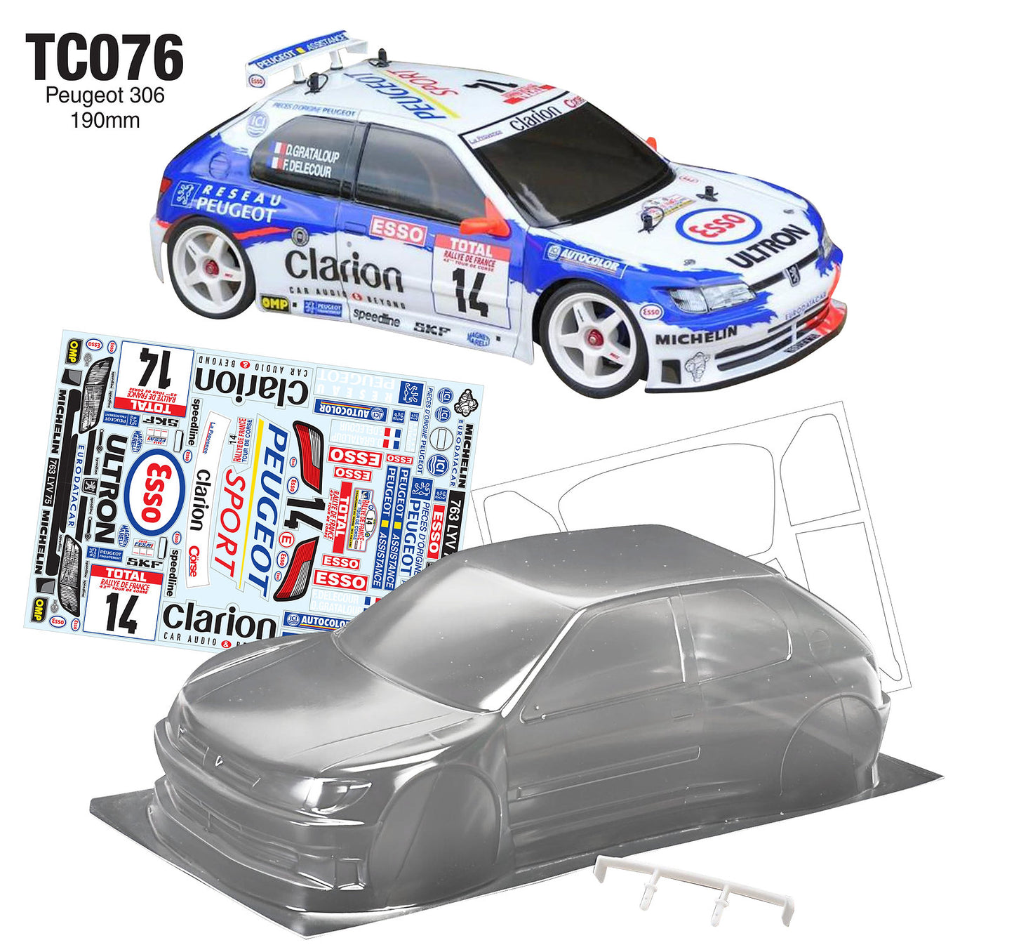 TC076 1/10 Peugeot 306