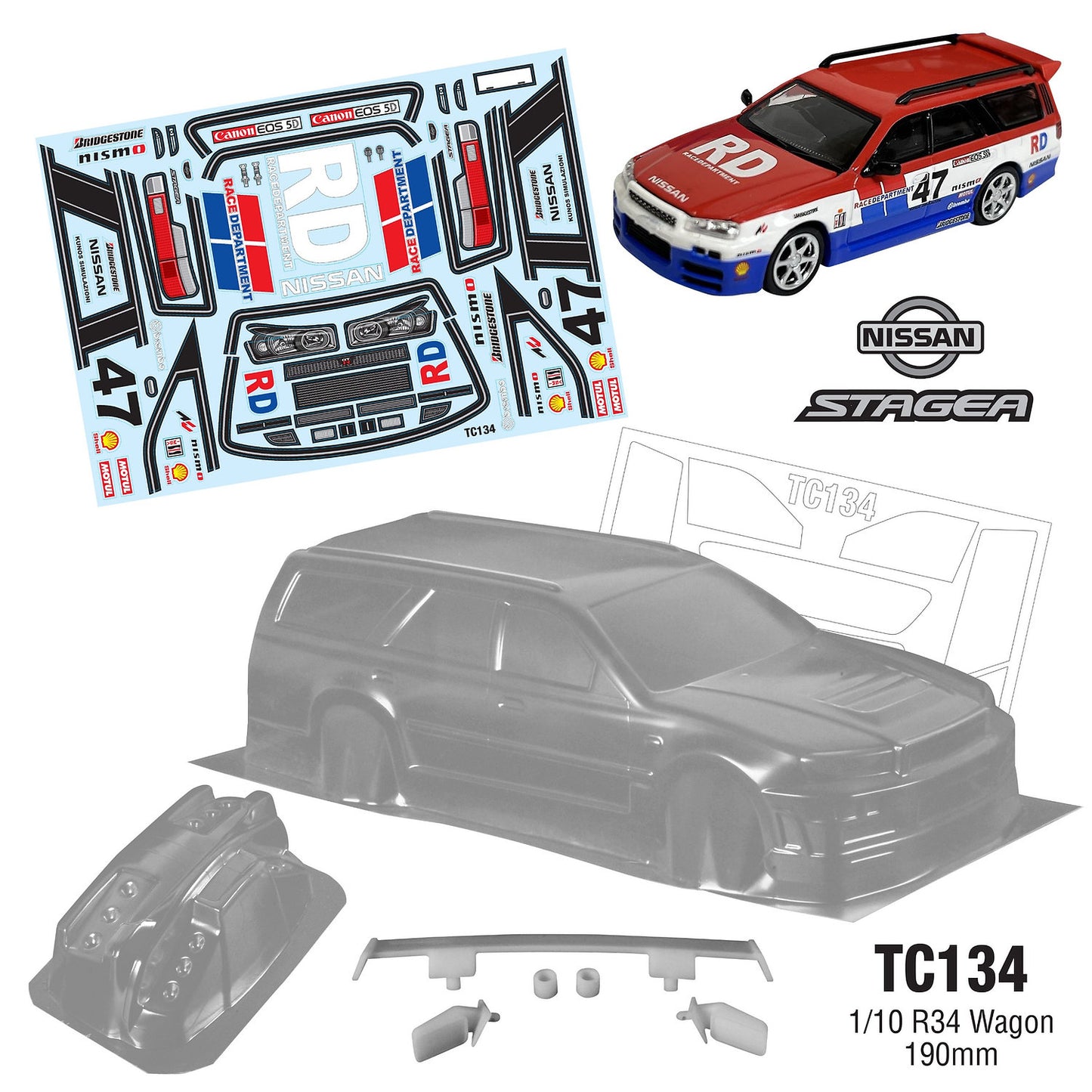 1/10 R34 Wagon (190mm) Stagea
