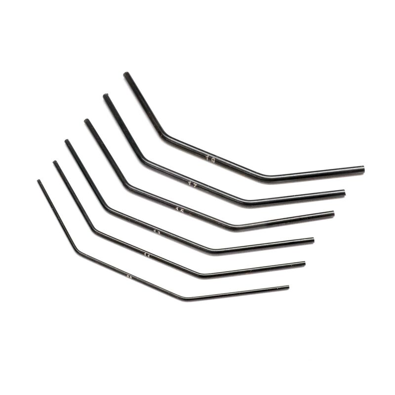 Front Sway Bar Set, Evens: 22X/22X-T Includes 0.8, 1.0, 1.2, 1.4, 1.6, 1.8, 2.0mm bar by TLR TLR-1194