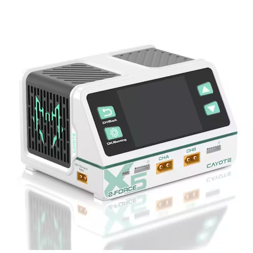 CYEG1024 - CAYOTE 2-FORCE X5 CHARGER WITH 2 XT90 LEADS - UK