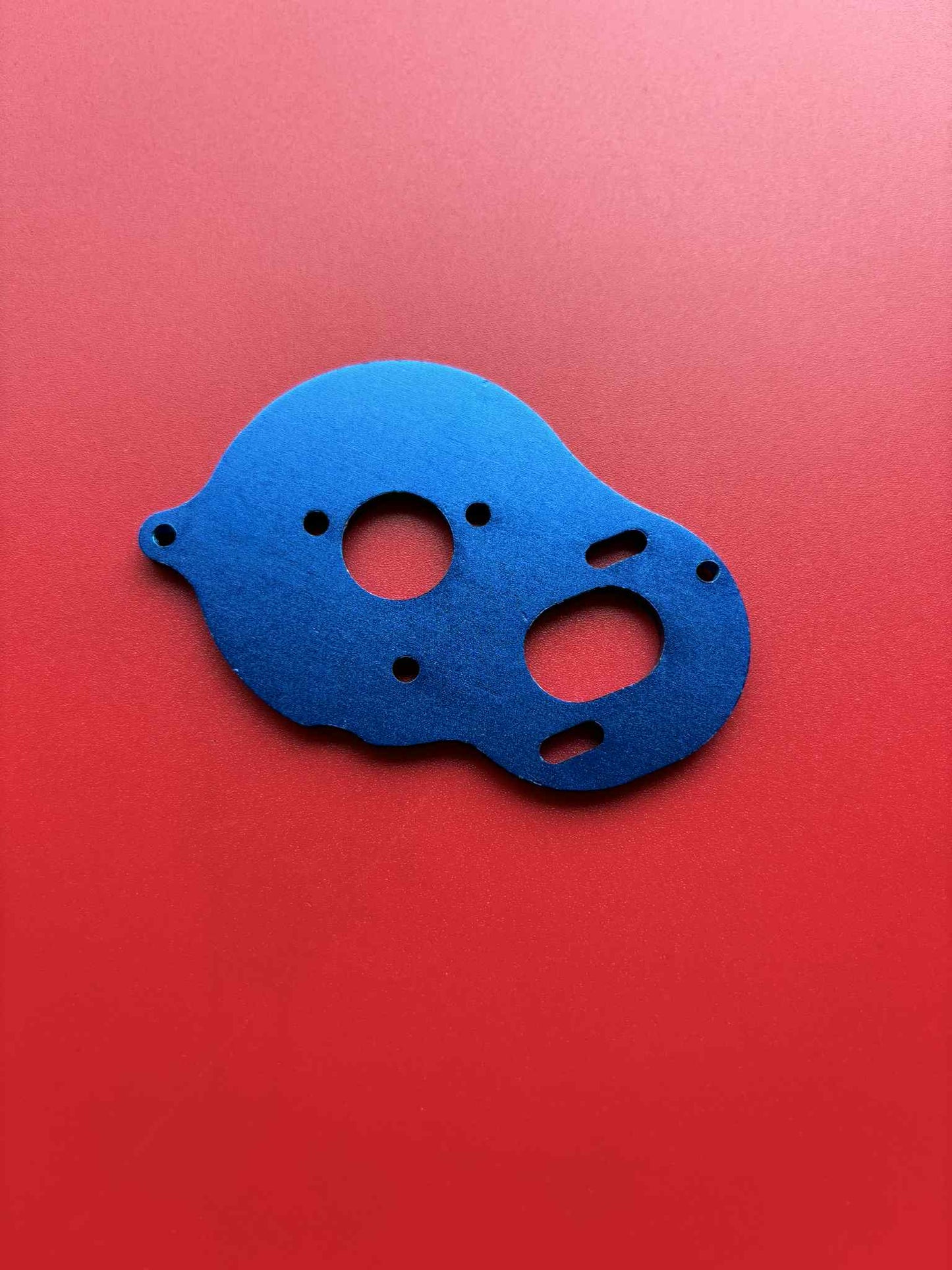 B-Five Rear Gearbox Motor Plate Blue Will Fit RC10B5