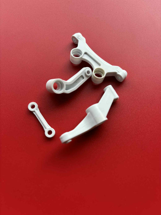 B-Five Steering Bellcranks & Rack White Will Fit RC10B5
