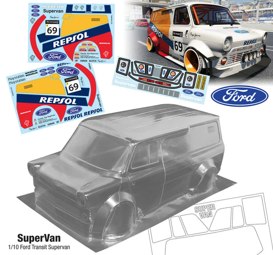 SuperVan 1/10 Ford Transit Supervan (215mm) Repsol