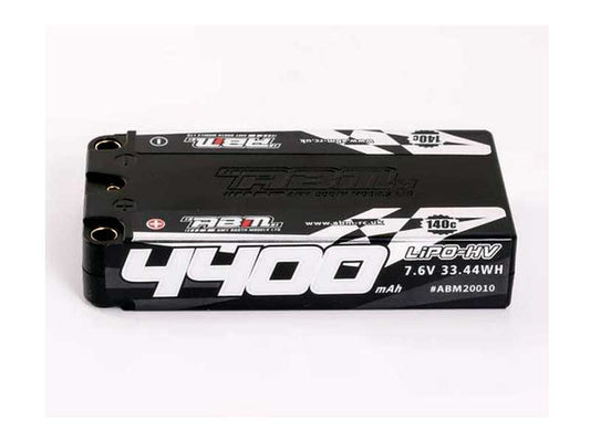 ABM-RC LiPo Racing Battery 4400mAh 7.6V 140C 5mm BRCA Approved