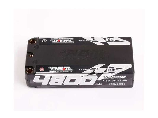 ABM-RC LiPo Racing Battery 4800mAh 7.6V 140C 5mm BRCA Approved