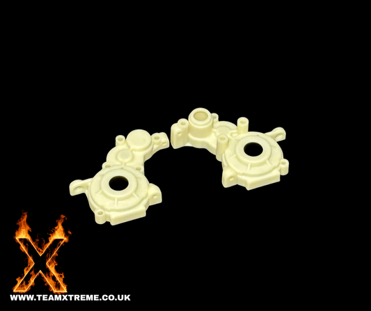 Rear Tranny Cases, Metric B4 White Neutral, Dyeable FR4-014 N