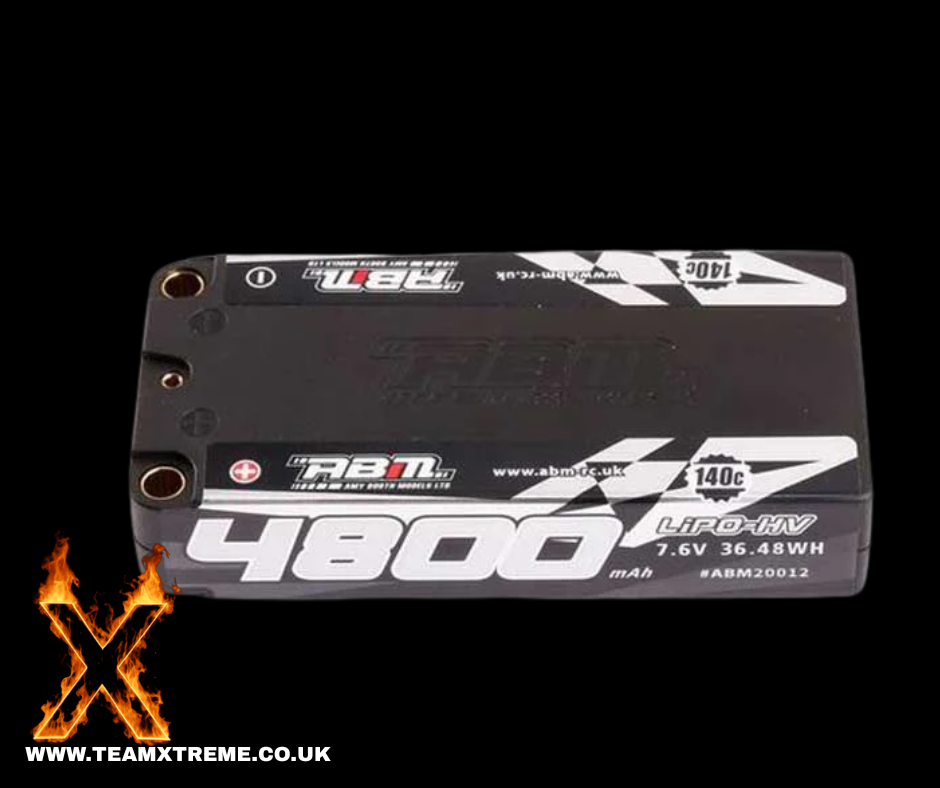 ABM-RC LiPo Racing Battery 4800mAh 7.6V 140C 5mm BRCA Approved