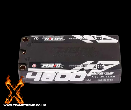 ABM-RC LiPo Racing Battery 4800mAh 7.6V 140C 5mm BRCA Approved