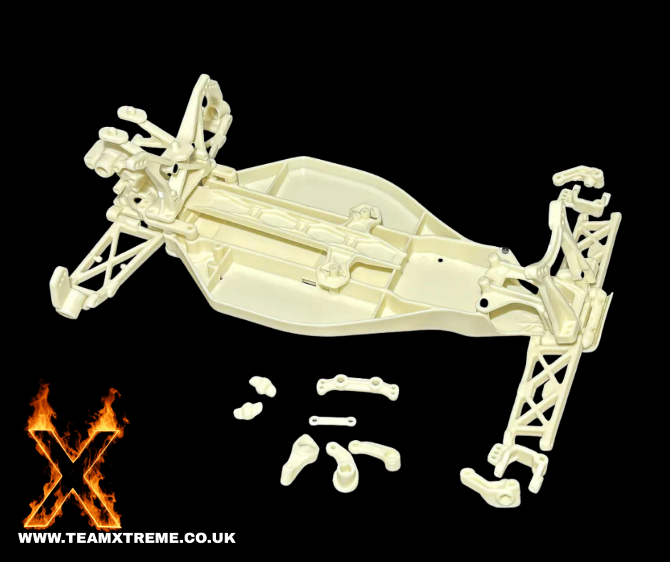 RC10B4 White Neutral, Dyeable Plastics Kit