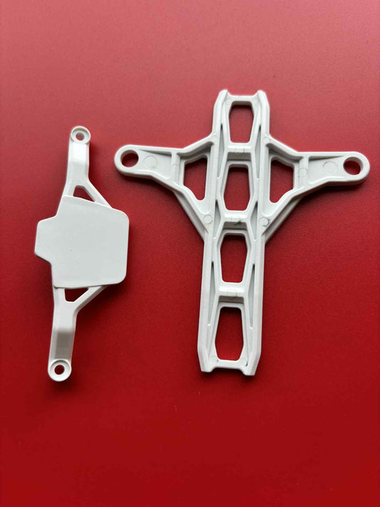 B-Five Battery Strap & Receiver Mount White Will Fit RC10B5