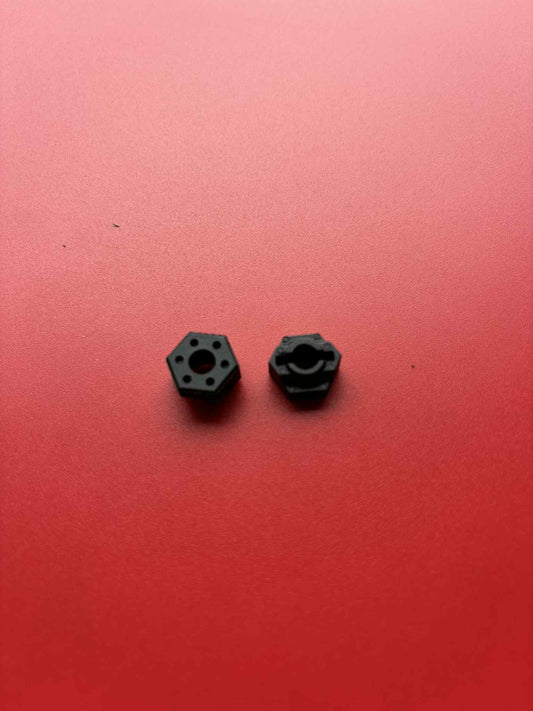 B-Five Rear Wheel Hexes Black Will Fit RC10B5