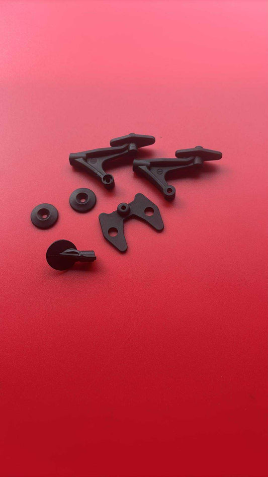 B-Five Rear Body Post & Wing Mounts Black Will Fit RC10B5